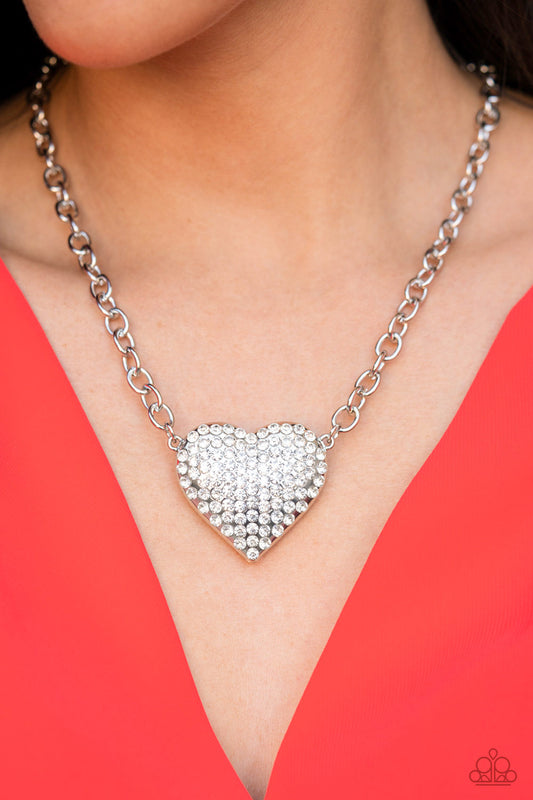 Heartbreakingly Blingy - White necklace  LOP JAN 22'
