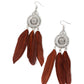 Pretty in PLUMES - Brown earrings