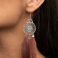 Pretty in PLUMES - Brown earrings
