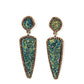 Druzy Desire - Brass earrings