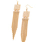 Dramatically Deco - Gold earrings (lOP march 22')