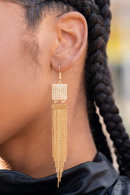 Dramatically Deco - Gold earrings (lOP march 22')