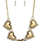 Corazones afines - Collar de latón