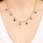 Carefree Charmer - Green necklace