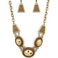 Textured TRAPEZOID - Brass necklace