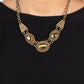 Textured TRAPEZOID - Brass necklace