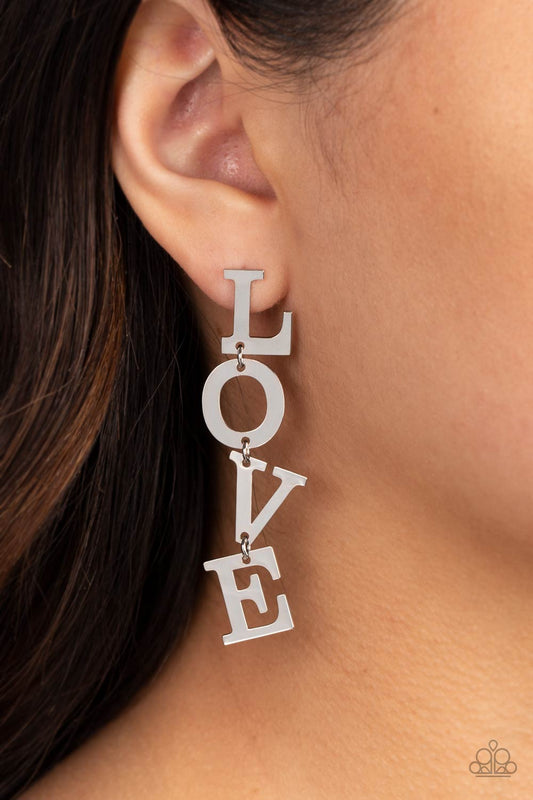 L-O-V-E - Silver earrings
