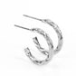 Triumphantly Textured - Silver earrings