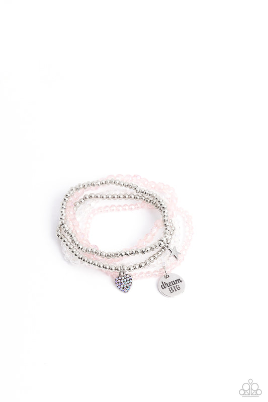 Paparazzi Big-Hearted Beam Pink Bracelet - P9DA-PKXX-070XX – Bling