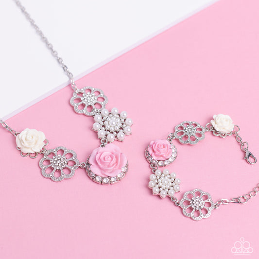 Tea Party Favors - Pink necklace /Tea Party Theme Bracelet -Set LOP April 23' set it up with Lola