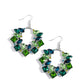 Wreathed in Watercolors - Green earrings