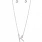 INITIALLY Yours - K - White necklace