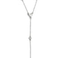 Lavish Lariat - White necklace
