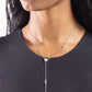 Lavish Lariat - White necklace