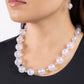 Timelessly Tantalizing - White necklace