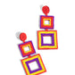 Seize the Squares - Red earrings