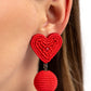 Spherical Sweethearts - Red earrings