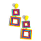Seize the Squares - Multi earrings