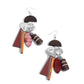 Textured Talisman - Red earrings