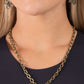 Midair Monochromatic - Brass necklace