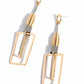 Clear the SQUARE - Gold earrings
