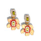 Colorful Clippings - Green earrings