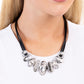 Sliding Splendor - Black necklace