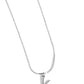 Seize the Initial - Silver - V necklace