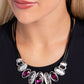 Sliding Splendor - Pink necklace