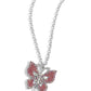 Blinged-Out Breeze - Pink necklace