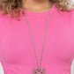 Blinged-Out Breeze - Pink necklace