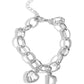 Guess Now Its INITIAL - White - D bracelet