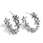 Floral Flamenco - Silver earrings