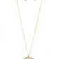 Paparazzi Bad HEIR Day - Gold - White Rhinestones - Necklace
