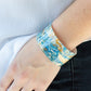 Marbled Mystique Blue Multi  Acrylic Cuff Bracelet