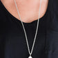 Million Dollar Drop - White Gem - Silver Necklace