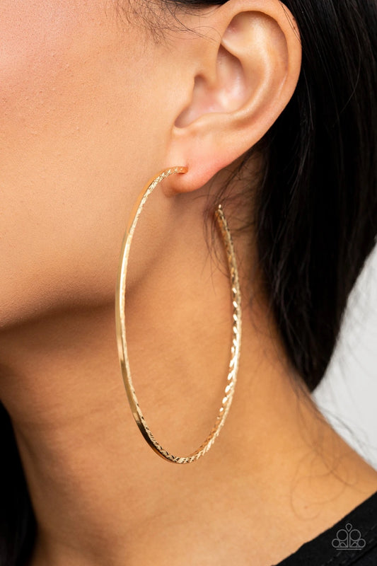 Diamondback Diva - Gold Hoop Earrings