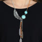 STAY WILD AND FREE" BLUE NECKLACE