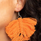 Earring ~ Macrame Mamba - Orange
