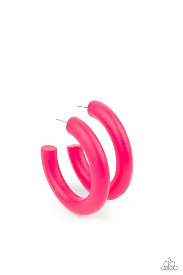 Earring ~ Woodsy Wonder - Pink