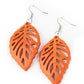 Earring ~ LEAF Em Hanging - Orange
