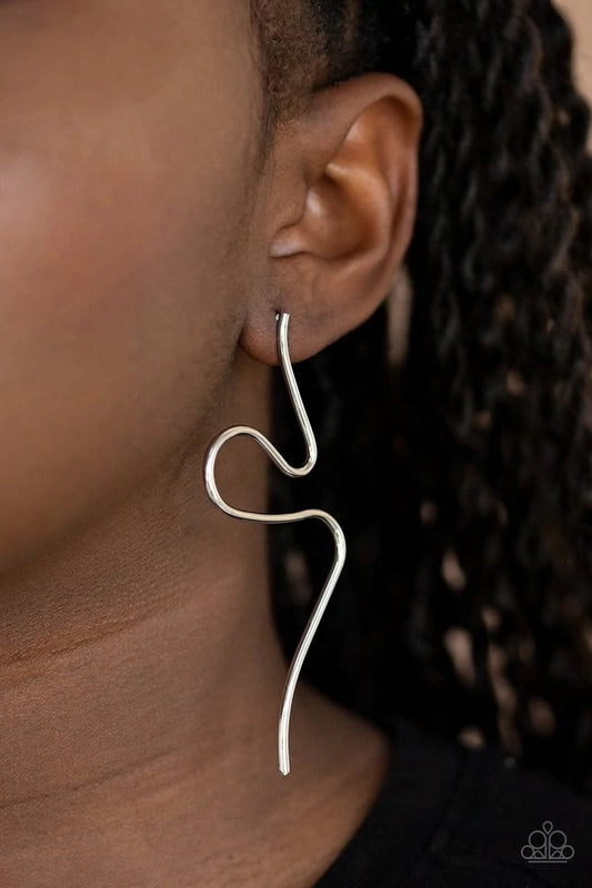 Earring ~ Heavy Metal Minimalist - Silve