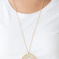 Paparazzi Bad HEIR Day - Gold - White Rhinestones - Necklace