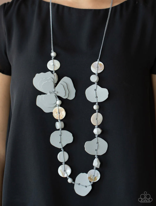 On Island Time necklace-Grey