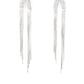 It Takes Two To TASSEL - White earrings
